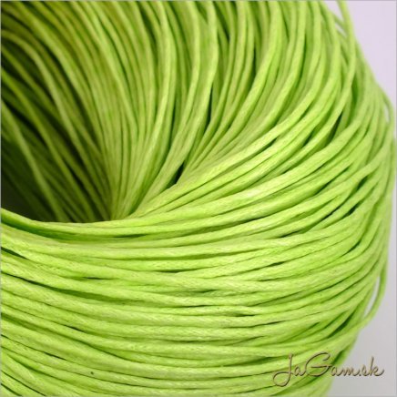 Voskovaná šnúrka 1mm, žltozelená-66m (1410)